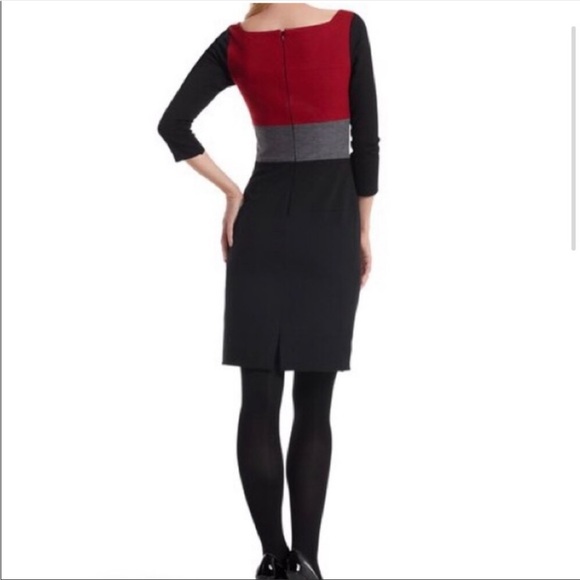 ⭐️NEW⭐️White House Black Market (WHBM) Colorblock 3/4 Sleeve Sheath Dress - Picture 2 of 7